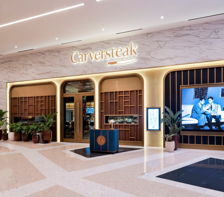 Carversteak entrance inside Resorts World Las Vegas